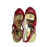 Michael Kors  Red Patent Leather Slingback Heels Size 4.5 Photo 6