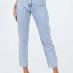 Princess Polly Light Wash High Rise Straight Leg Mom Jeans 4 Photo 0