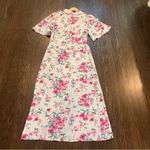 ZARA  Floral Midi Dress - Pink and Cream Photo 9