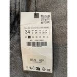 ZARA  Current Season High Rise Straight Leg Jeans Grey Z1975 Womens 34 US 2 Photo 10