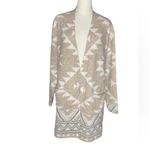 Frye (NWT) Tan White Aztec Southwest  
Open Cardigan Sweater XL Photo 5