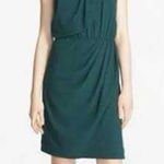 L'Agence L’Agence Dark Green Draped Sleeveless Mini Dress Size 4 Photo 0