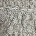 Apt. 9 Women’s Dress 👗 Fit & Flare White Lace Sleeveless 2X Nude lining Satin Belt Tie Photo 8