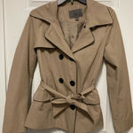Forever 21 Tan Beige Double Breasted Belted Peacoat Jacket Photo 0