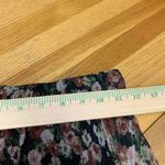 Abercrombie & Fitch Abercrombie Fitch Black Floral Pleated Chiffon Maxi Skirt XS High Low Ruffle Photo 3