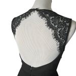 Lulus Mini Dress Womens M Black Floral Lace Open Back Skater Flowy Goth Fairy Photo 2