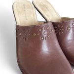 Tommy Hilfiger VTG. Y2K TOMMY HILFIGER BROWN LEATHER SANDALS CLOGS SIZE 11 NEW Photo 5