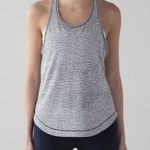 Lululemon Long Distance Tank Sheer Luon Pebble Jacquard White Black Size 4 Photo 0