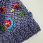 Lost Horizons Hat Nepal Made 100% Wool Interior Fleece Knit Embroidery Crochet Purple Photo 8