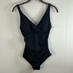 Sea Level Swim Black Eco Essentials Cross Front One Piece Swimsuit Size 4 Photo 3
