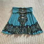 BEACH INC Boho Pull On Multi Color Blue Sz L Convertible Shirt Size L Photo 8