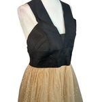 Windsor Black & Gold Backless Party Dress With Glitter Tulle Overlay Size L Photo 3