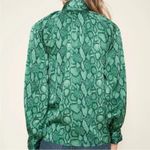 Sugar Lips Gwendolyn Snake Mock Neck Blouse green size small Photo 7