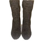 ALDO  Women's Silver Black Glitter Ankle Socks Boots Slip On High Heels New 7.5 Photo 7