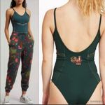 Puma X Liberty Forever Luxe Training Leotard dryCELL Bodysuit Green Embroidered Photo 2