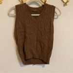 Brandy Melville John Galt Brown Cotton Sweater Vest One Size Photo 1