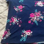 Hot Kiss Navy blue floral blouse with ruffle sleeves Photo 3