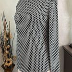 GG Blue Luxe Sport Long Sleeve Golf Tennis Pullover Black White Print Top Size M Size M Photo 1