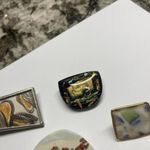 Lot Of 4 Pretty Handmade Costume Brooch Pin Handcrafted Costume Jewelry Photo 3