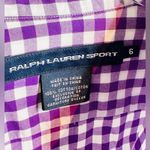 Ralph Lauren Women’s Purple Gingham Checkered Button Down Shirt Photo 9