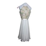 Sherri Hill  Floral Beaded Mini Dress – Beaded Bodice, Chiffon Skirt, Size 2 Photo 3