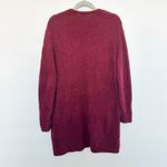 Madewell Womens Sweater Size XS Burgundy Knit Wool Alpaca Blend Open Front Cozy Photo 6