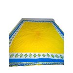 Vintage Silky Scarf Yellow Blue Geometric Square 31" Mod MCM Wear Photo 4