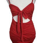 Red Cut Out Mini Dress Size Small Red Bodycon Mini Dress with Cut Photo 0