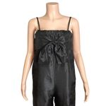 Anthropologie HUTCH x  Satin Bow-Tie Jumpsuit, Black, Small Photo 8