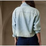 Banana Republic  The Long Sleeve Cropped Boxy Fit Denim Chambray Button Up Shirt Photo 1