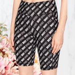 DKNY  Women's Black and White Logo Bike Shorts Photo 0