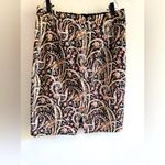 J.Crew  Black and Cream Paisley Skirt women’s size 8 Photo 3