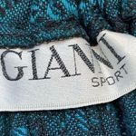 Vintage 90s Pleated Maxi Skirt Turquoise Blue Black Paisley Print Textured 6 Photo 6