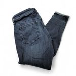 Old Navy Rockstar Super Skinny Ankle Stretch Jeans Raw Hem Dark Wash Women's 32" Photo 2