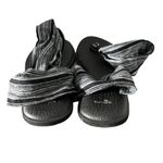Sanuk  Yoga Slingback Black & White Striped Sandals Photo 5