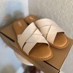 Born Ilana Leather Slide Sandal, Cushioned Padded, White Cream, Size 8,‎ NWT Photo 3