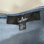 Lulus  Albena Medium Wash Denim Sleeveless Mini Wrap Dress Blue Casual Large Photo 10