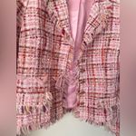 Teri Jon by Rickie Freeman Pink Preppy Wool/Silk Tweed Blazer Bow Jacket Blazer Size 2 Photo 1