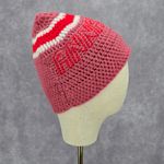Pink Red Annabelle Crochet Knit Bucket Cap Hat Fun VTG Y2K Funky Beanie Photo 0