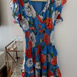 Parker  Blue Floral Mini Dress Photo 1