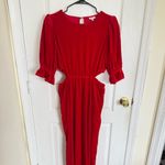 Anthropologie The Odell’s NEW Red Velvet Cutout Holiday Maxi Dress Photo 6