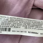 ZARA NWT  XS Satin Effect Wrap Dress Pale Pink Midi Long Sleeve Photo 10