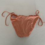 Victoria's Secret Victoria’s Secret Ruffle Trim Peach String Tie Y2K Bikini Set – Size Large Photo 4