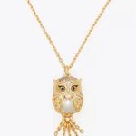 Kate Spade  New York HOOT OWL Pendant Necklace Rhinestone Owl Novelty Jewelry Photo 0
