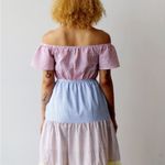 Urban Outfitters Seersucker Midi Dress Pinstripes Color Block Dress M Photo 3