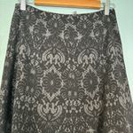 Tahari  Women's Grey Lace Print A Line Knee Length‎ Skirt Size 2 Business Office Photo 4