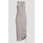 Sweaty Betty  Weekend Twist-Back Dress Gray Long Midi Adjustable Medium Ribbed Photo 9