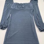 Princess Polly Haleema Long Sleeve Mini Dress Blue Size 8 Square Neck Photo 0
