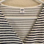 Old Navy  Navy Blue & White Striped Sleeveless Blouse - Small‎ Photo 5