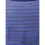 Cache Peek A Boo Alternating Sheer Purple Top Stretch Sz S/M Silk Spandex Photo 2